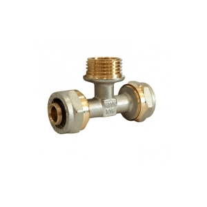 Фото: Тройник обжимной Aquastride ECO CC6FCN 16x1/2x16 наружная резьба