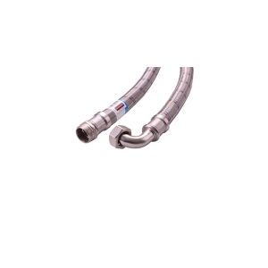Фото: Гибкая подводка для воды угловая ГИГАНТ 1″ в/н