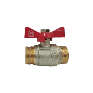 Фото: Кран шаровый 1/2" M/M PN40 (БАБОЧКА) (96) AQUASTRIDE WBA-S112