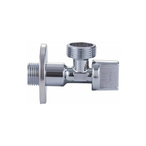 Фото: Кран угловой хромирован. 1/2"х3/4" с отражателем(120/1шт) VER55