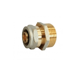 Фото: Муфта обжимная Aquastride ECO CA1FDN прямая 16x3/4" наружная резьба