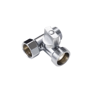 Фото: Кран угловой и 3-х проходной ZEGOR FZ55 1/2"*3/4"*1/2" хром